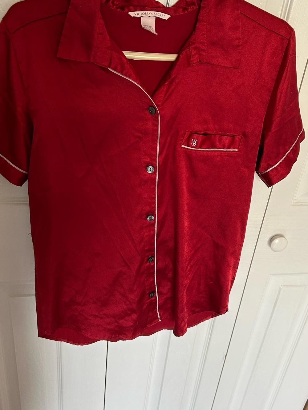 Victoria's Secret Red Satin Short PJ Set